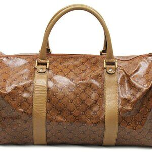 MORABITO Boston bag Brown beige gold Women Authentic secondhand